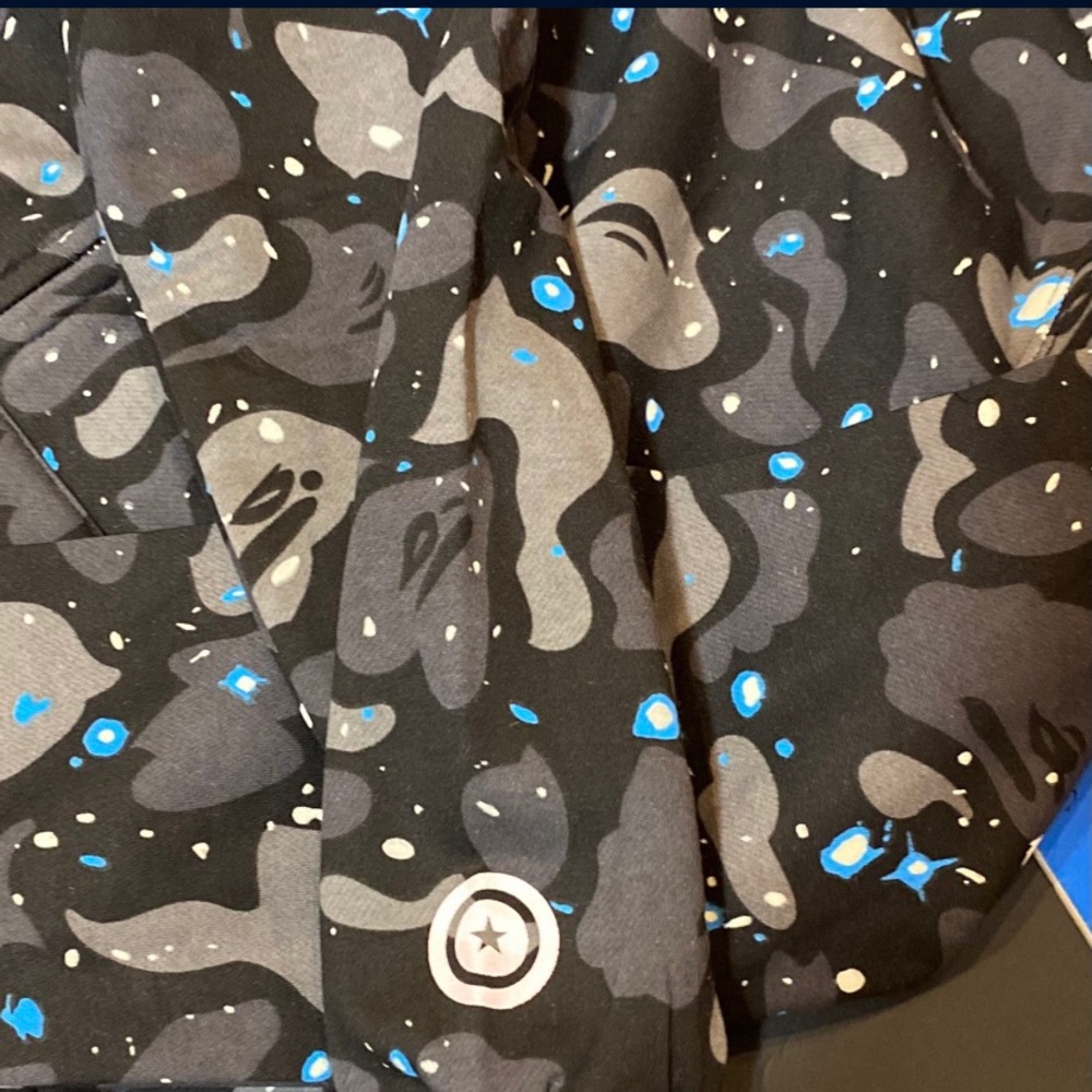 glow in the dark space bape hoodie